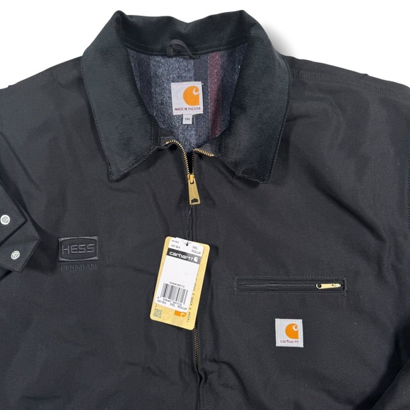 Carhartt Other - Carhartt J001 Detroit Jacket 3XL Mens Black Duck Canvas Blanket Lined USA Made